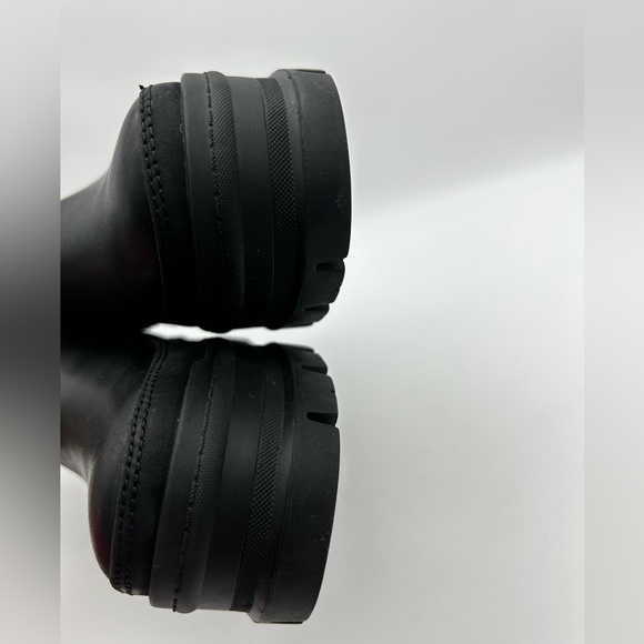 UGG BLACK MERINA WATERPROOF LEATHER PLATFORM BOOTS, WOMEN EUR 38 US 7 - Picture 9 of 11